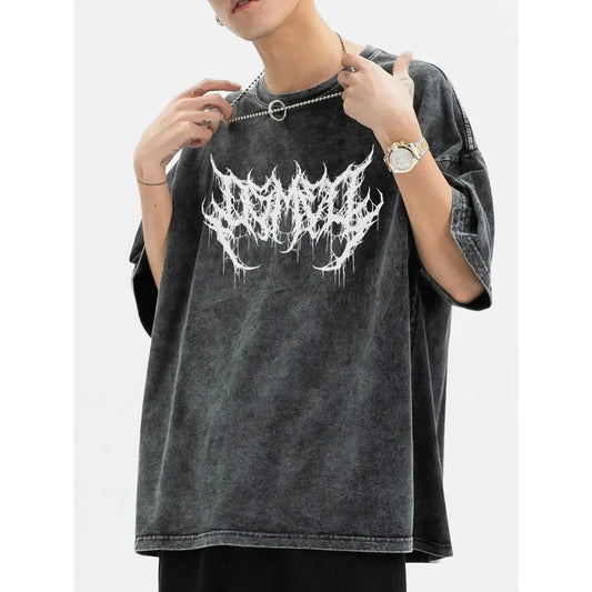 Oversized Washed Punk  Unisex High Street Vintage Loose